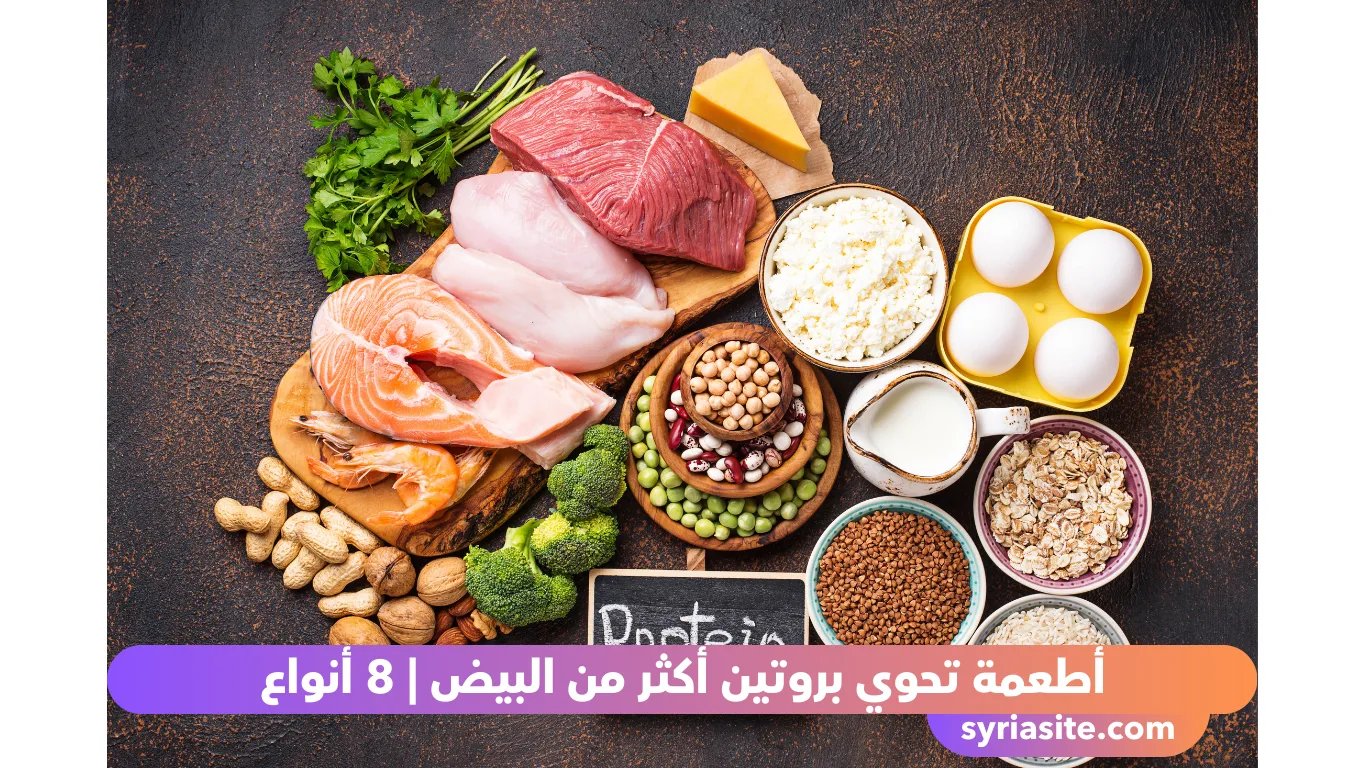 أطعمة تحوي بروتين أكثر من البيض